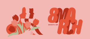 Diseño sobre el 8 de marzo, día internacional de la mujer